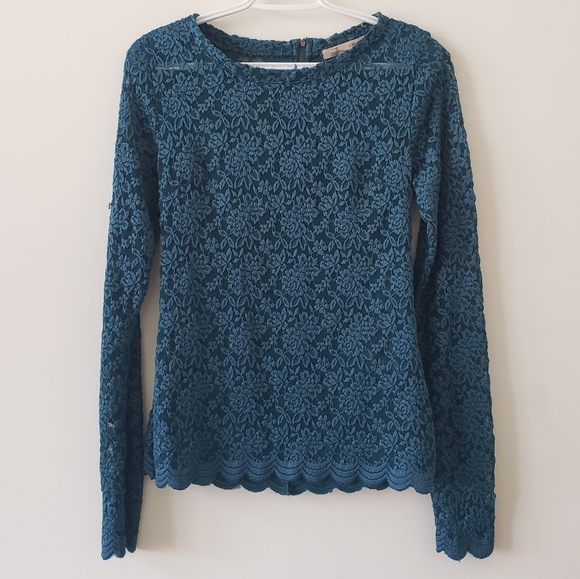 Turquoise net Blouse/Top - Picture 1 of 8